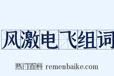 风激电飞组词是什么意思的图片